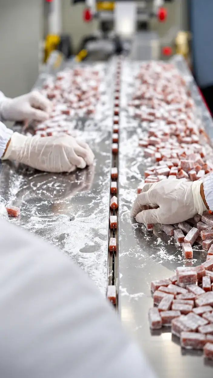 Chewy candy production line at Chewy Factory