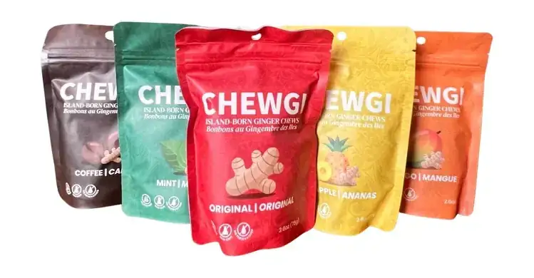Fruit-flavored chewy product examples shown in the company profile