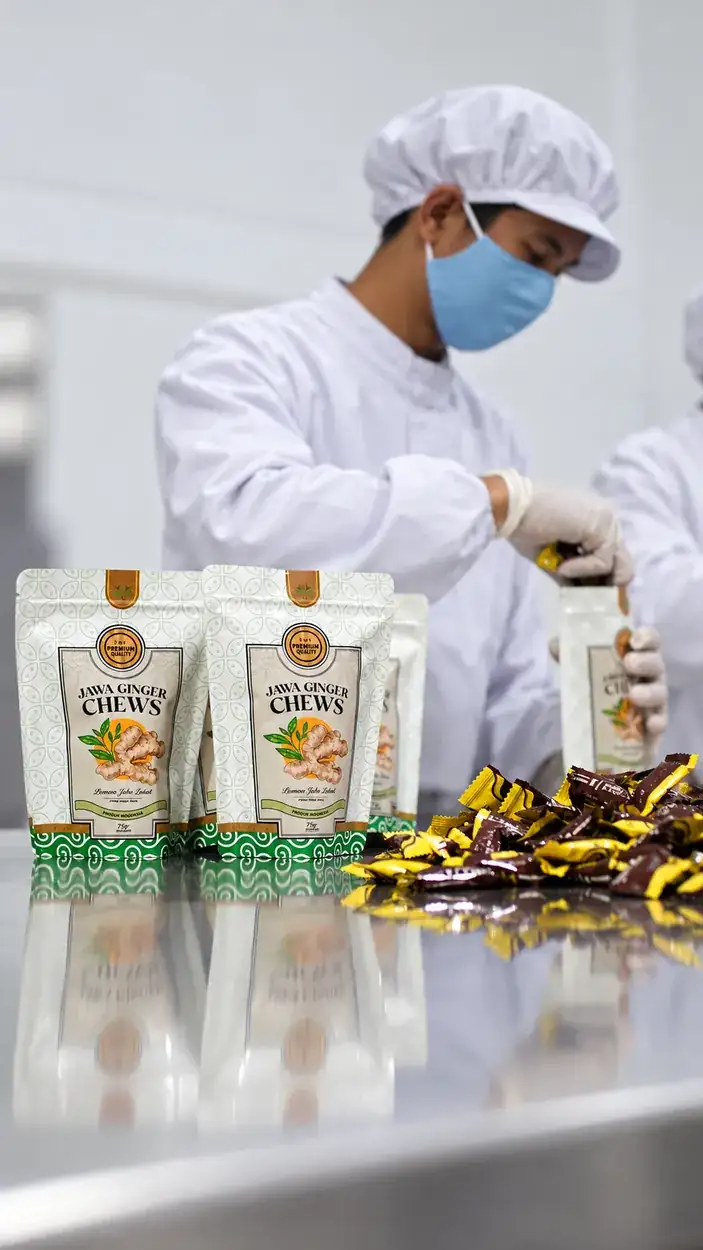 Market-ready chewy candy products prepared by the Chewy Factory team